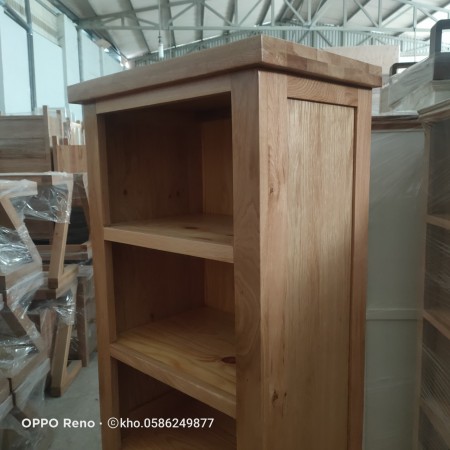 Rustic Oak - 60cm : Kệ Sách Gỗ Sồi 5 Tầng + 1 Ngăn Kéo